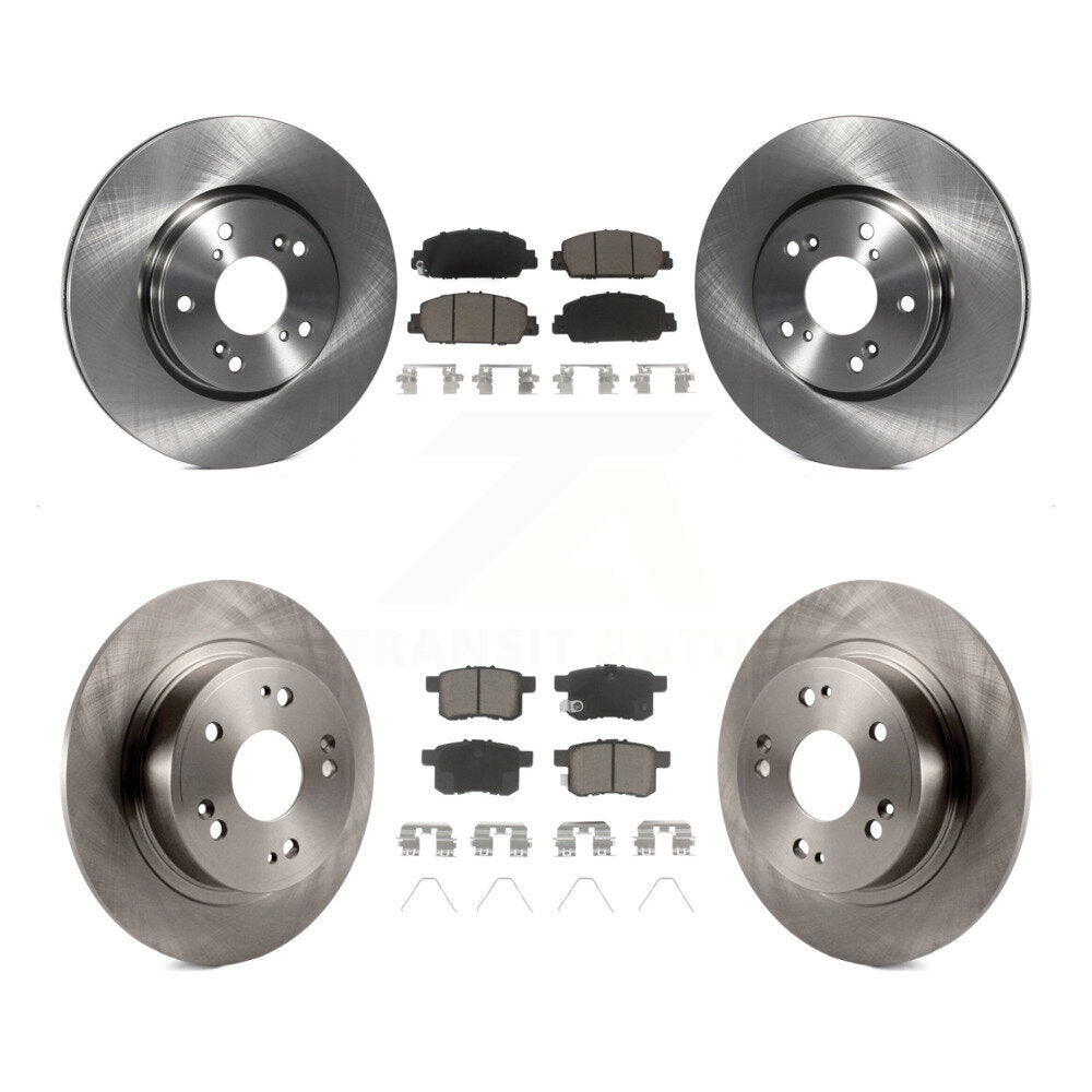 Disc Brake Rotors And Ceramic Pads Front Rear Kit For Honda Accord