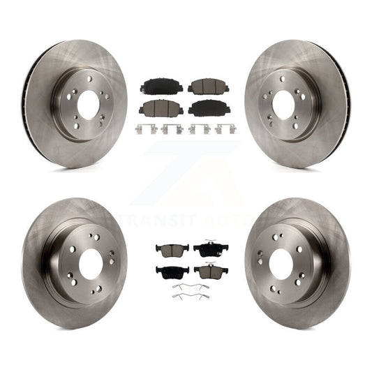 Disc Brake Rotors And Ceramic Pads Front Rear Kit For Honda Accord