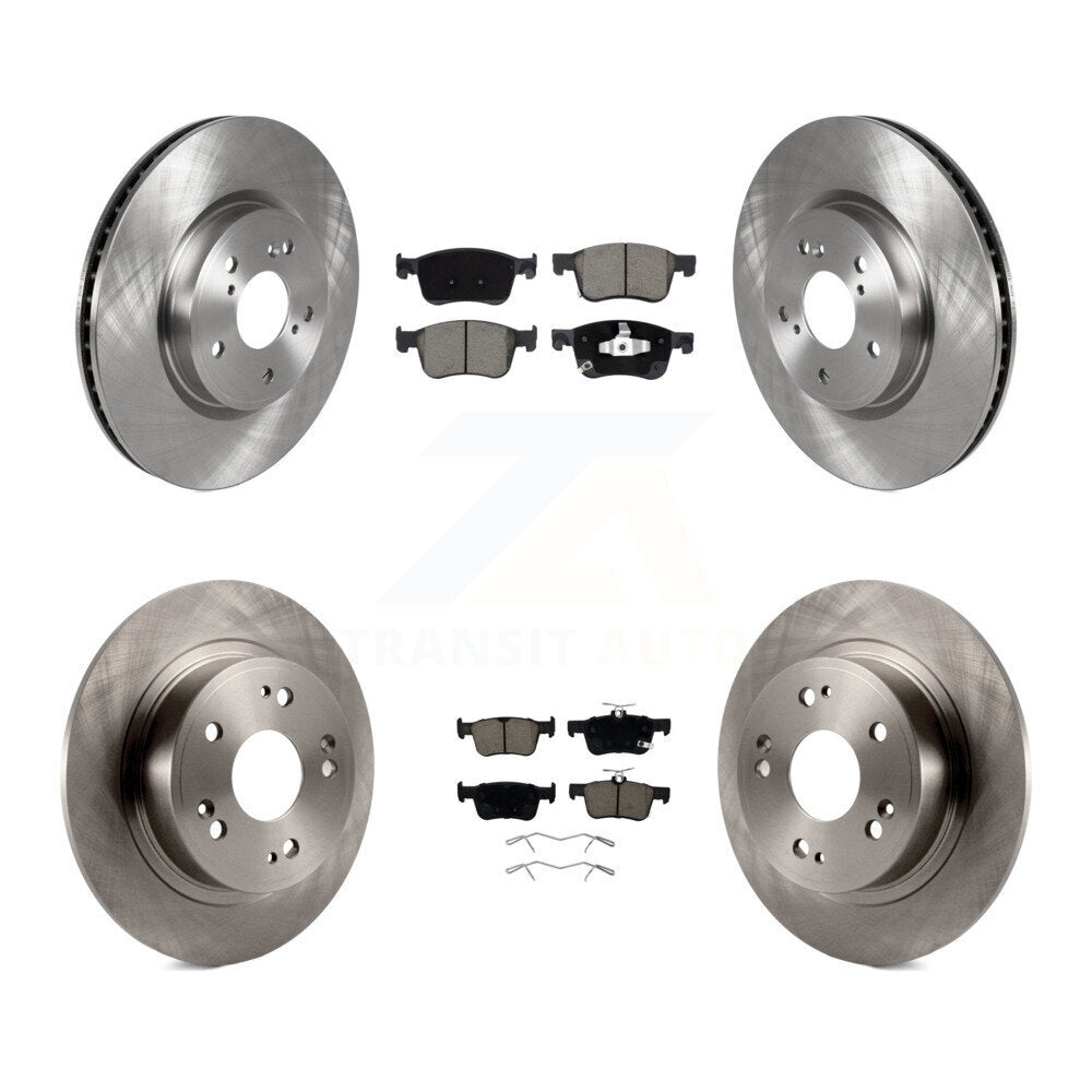 Disc Brake Rotors And Ceramic Pads Front Rear Kit For Honda Accord