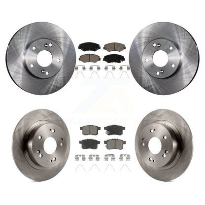Disc Brake Rotors And Ceramic Pads Front Rear Kit For Honda Accord