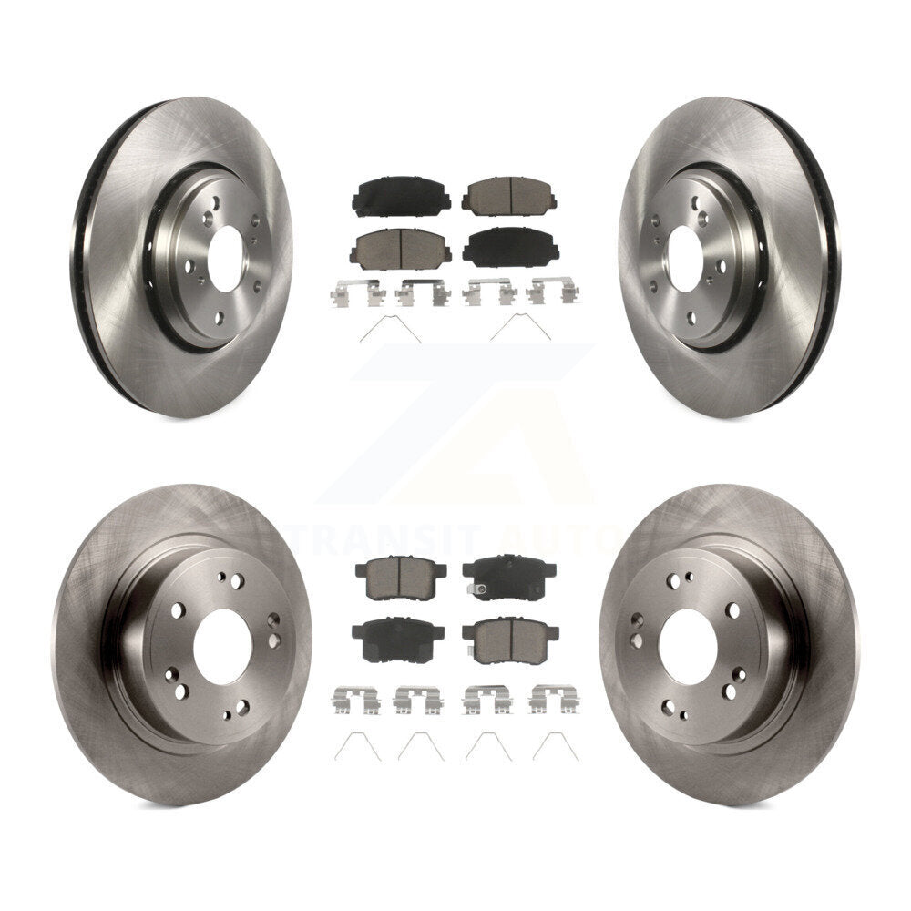 Disc Brake Rotors And Ceramic Pads Front Rear Kit For Honda Accord