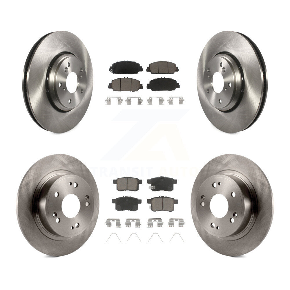 Disc Brake Rotors And Ceramic Pads Front Rear Kit For Honda Accord