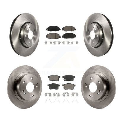 Disc Brake Rotors And Ceramic Pads Front Rear Kit For Honda Accord