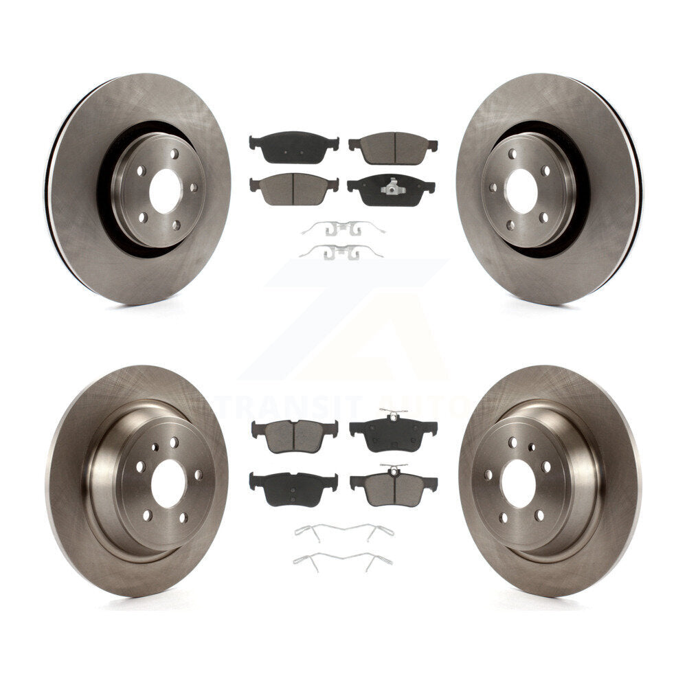 Disc Brake Rotors And Ceramic Pads Front Rear Kit For Lincoln MKC