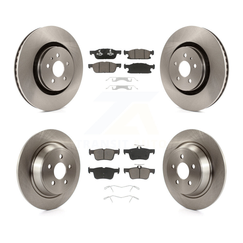 Disc Brake Rotor & Ceramic Pad Front Rear Kit For Ford Edge Lincoln Nautilus MKX