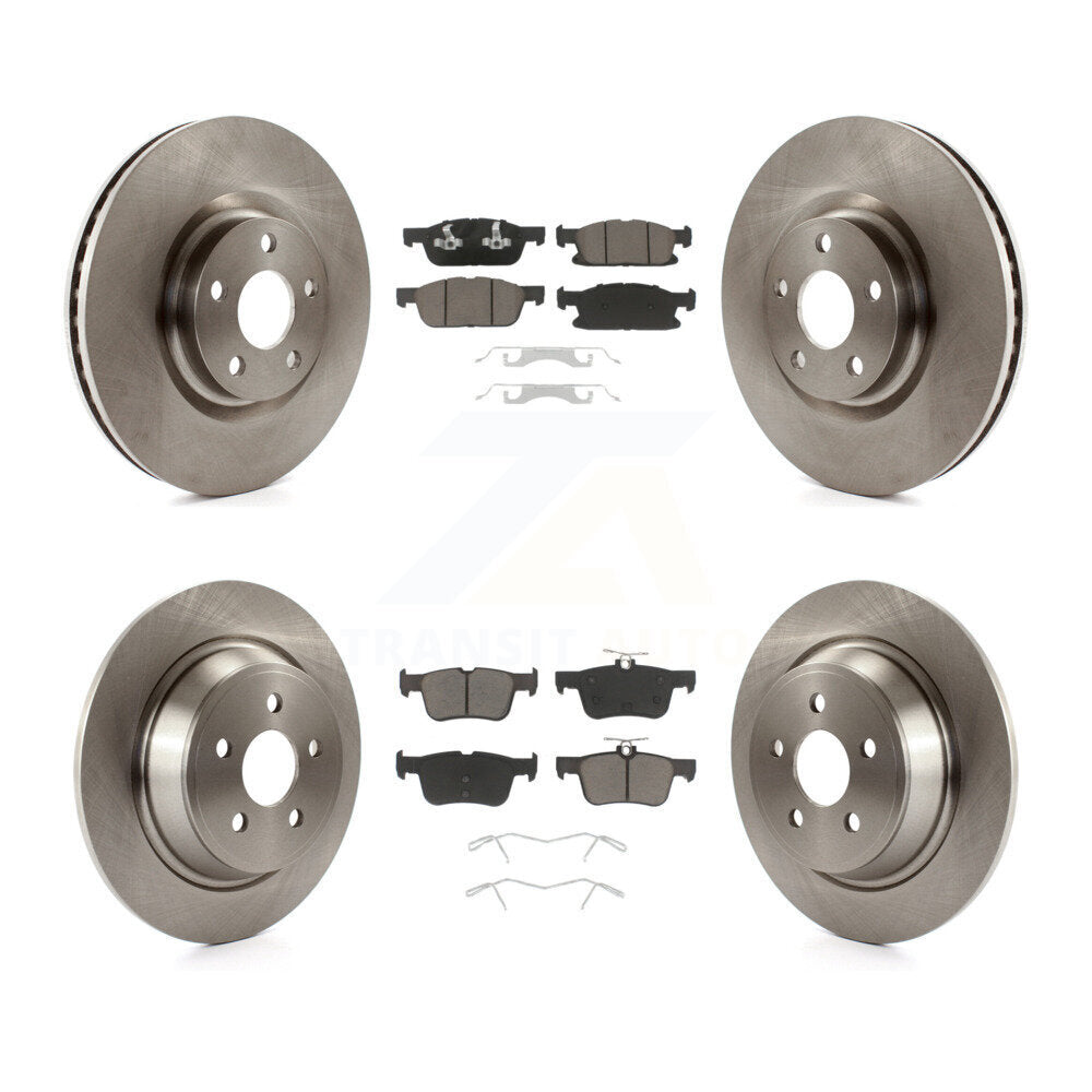 Disc Brake Rotors And Ceramic Pads Front Rear Kit For Ford Edge