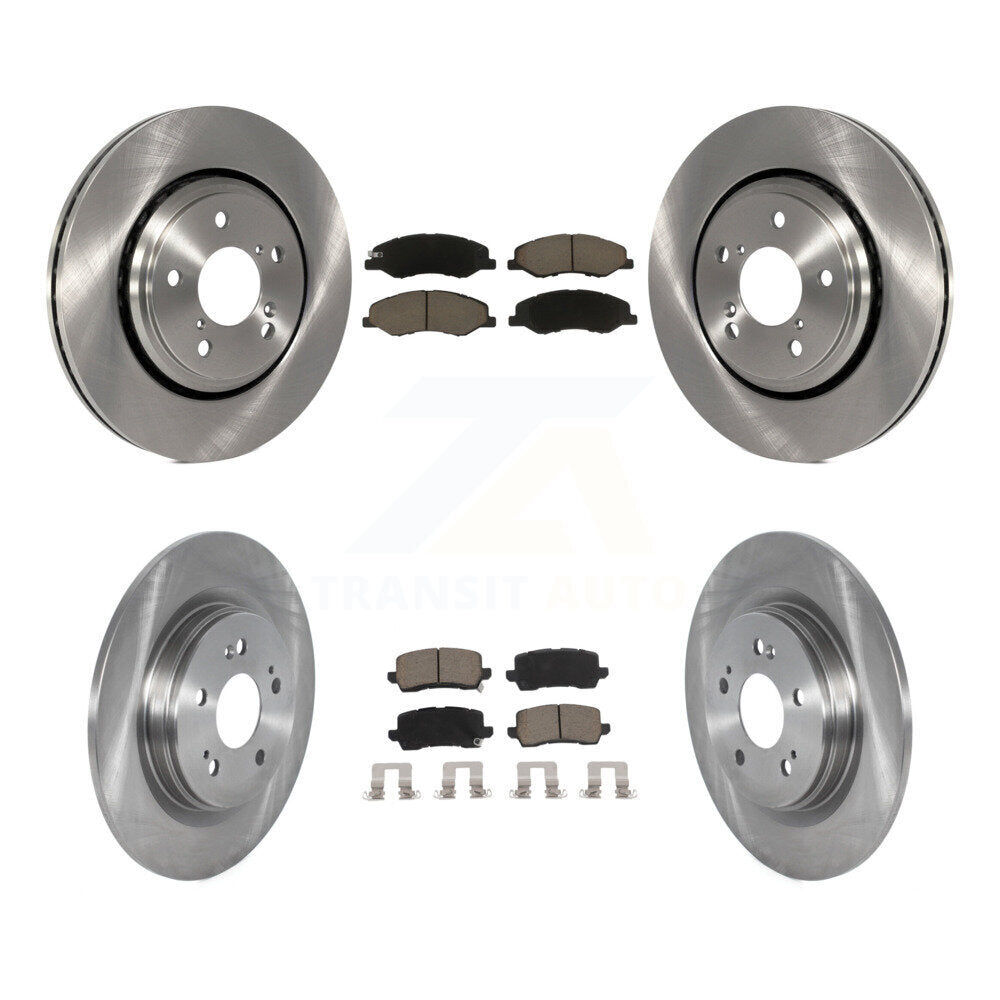 Disc Brake Rotors And Ceramic Pads Front Rear Kit For 2018-2023 Honda Odyssey