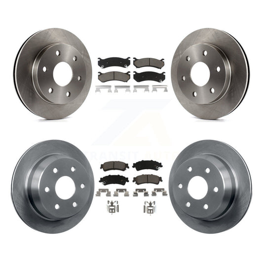 Brake Rotor & Ceramic Pad Front Rear Kit For Chevrolet GMC Silverado 1500 Sierra