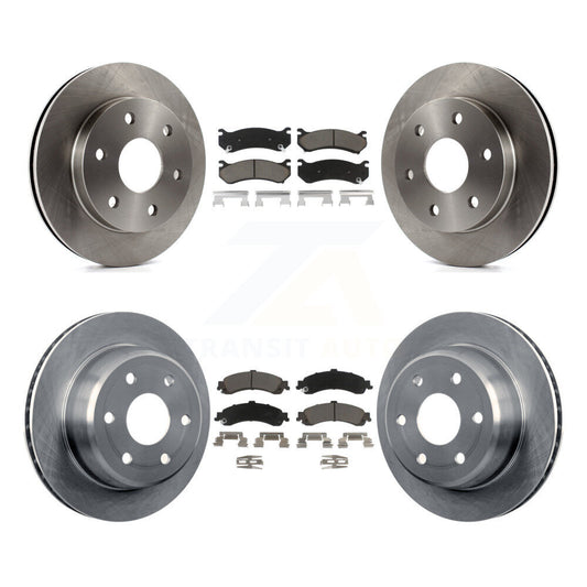 Brake Rotor & Ceramic Pad Front Rear Kit For Chevrolet GMC Silverado 1500 Sierra