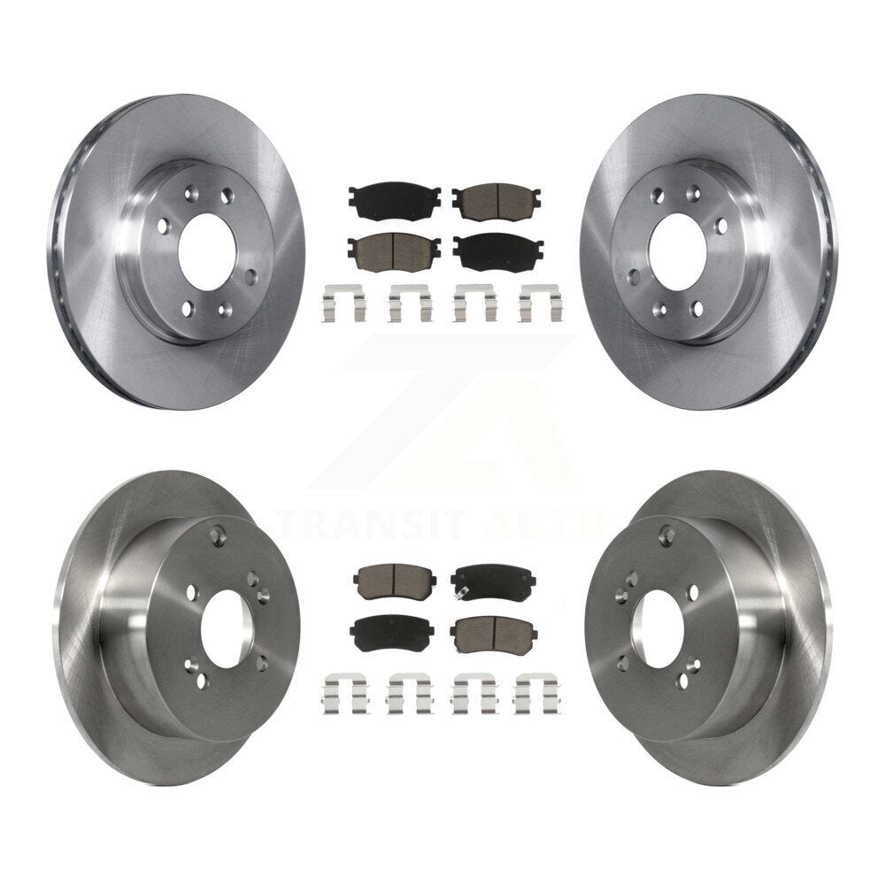 Disc Brake Rotors And Ceramic Pad Front Rear Kit For Hyundai Accent Kia Rio5 Rio