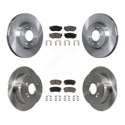 Disc Brake Rotors And Ceramic Pad Front Rear Kit For Hyundai Accent Kia Rio5 Rio