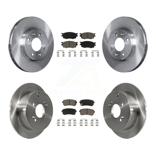 Disc Brake Rotors And Ceramic Pad Front Rear Kit For Hyundai Accent Kia Rio5 Rio