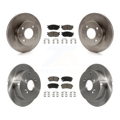 Disc Brake Rotors & Ceramic Pad Front Rear Kit For 2006 Hyundai Accent Hatchback