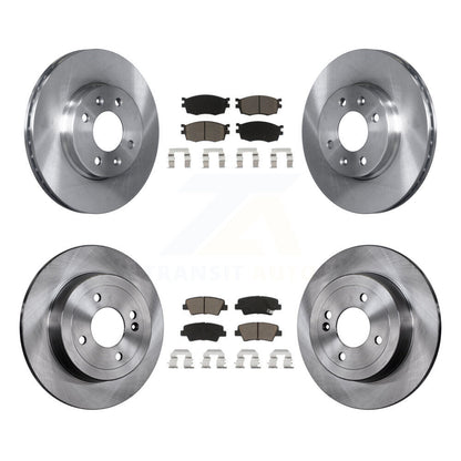 Disc Brake Rotors And Ceramic Pads Front Rear Kit For 2011 Hyundai Accent