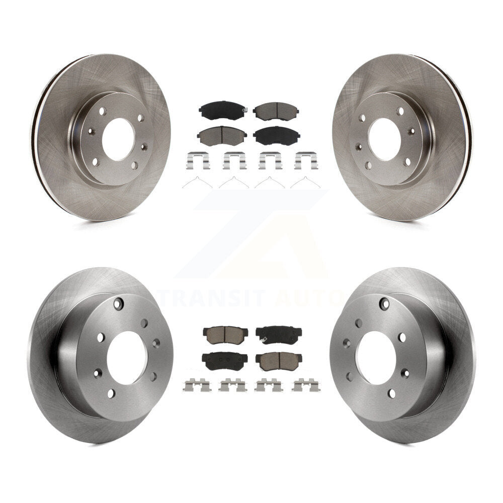 Brake Rotors & Ceramic Pad Front Rear Kit For Hyundai Sonata Kia Optima Magentis