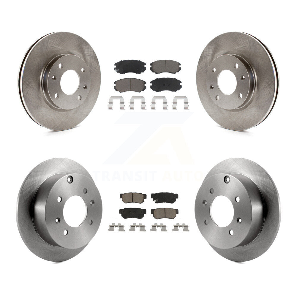 Brake Rotors & Ceramic Pad Front Rear Kit For Hyundai Sonata Kia Optima Magentis