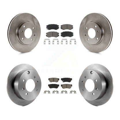 Brake Rotors & Ceramic Pad Front Rear Kit For Hyundai Sonata Kia Optima Magentis