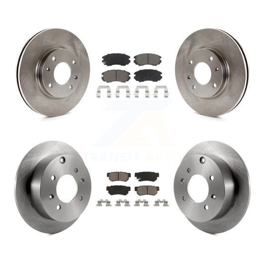 Brake Rotors & Ceramic Pad Front Rear Kit For Hyundai Sonata Kia Optima Magentis