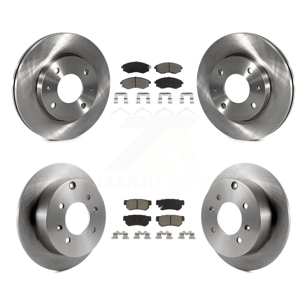 Brake Rotors & Ceramic Pad Front Rear Kit For Hyundai Sonata Kia Optima Magentis