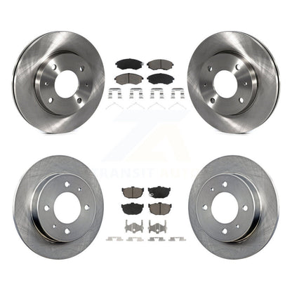 Disc Brake Rotors And Ceramic Pads Front Rear Kit For Hyundai Elantra