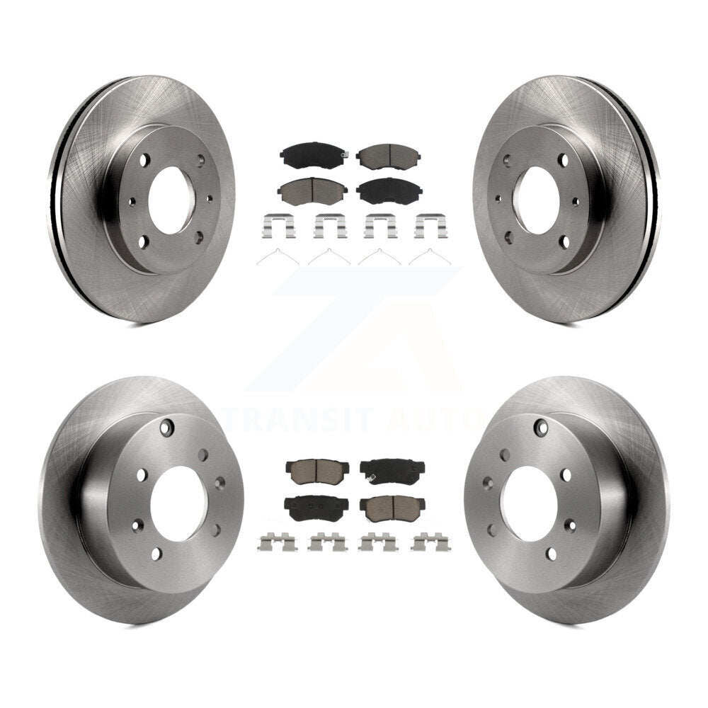 Disc Brake Rotors And Ceramic Pads Front Rear Kit For Hyundai Sonata