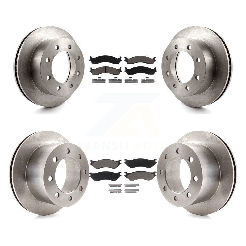 Disc Brake Rotors & Ceramic Pad Front Rear Kit For 2001-2002 Dodge Ram 2500 3500