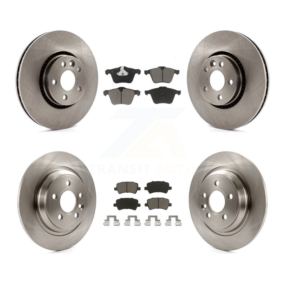 Disc Brake Rotors Ceramic Pad Front Rear Kit For Volvo S60 V60 Cross Country V70