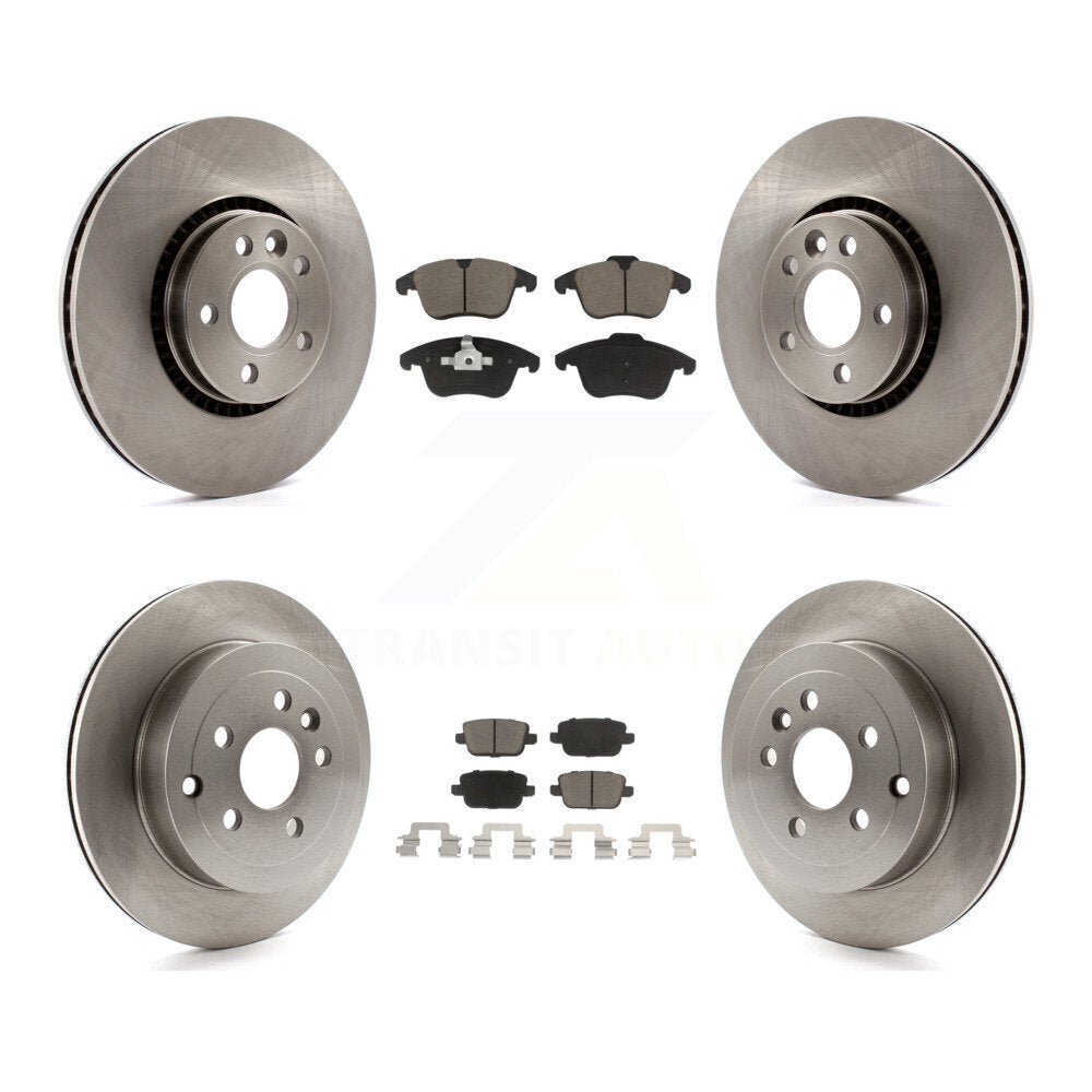 Disc Brake Rotors And Ceramic Pads Front Rear Kit For 2008-2011 Land Rover LR2