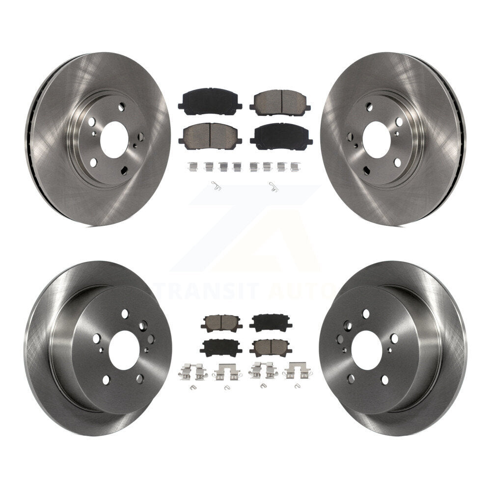 Disc Brake Rotors And Ceramic Pads Front Rear Kit For Toyota Highlander