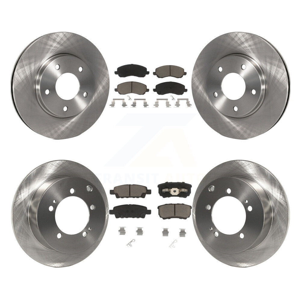 Disc Brake Rotors And Ceramic Pads Front Rear Kit For Mitsubishi Lancer