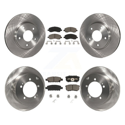 Disc Brake Rotors And Ceramic Pads Front Rear Kit For Mitsubishi Lancer