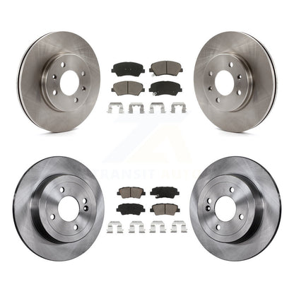 Disc Brake Rotors And Ceramic Pads Front Rear Kit For Hyundai Accent Kia Rio