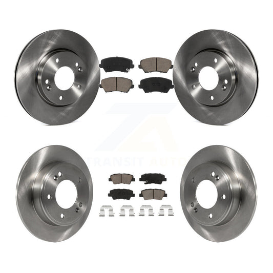 Brake Rotor & Ceramic Pad Front Rear Kit For Kia Forte Hyundai Elantra GT Forte5