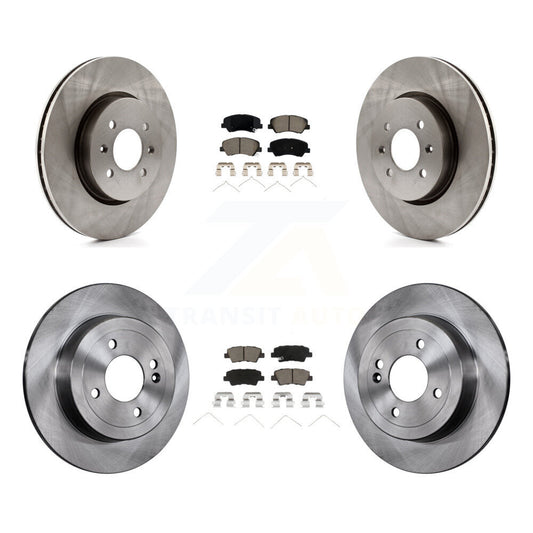 Disc Brake Rotors And Ceramic Pads Front Rear Kit For Kia Rio Hyundai Accent
