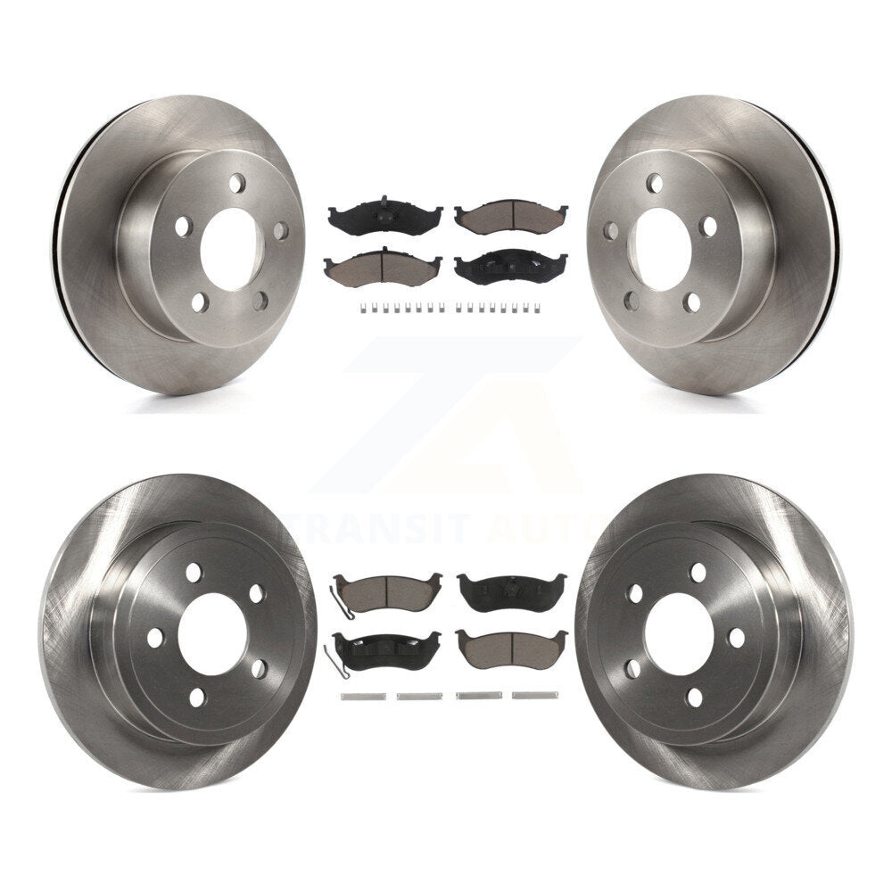 Brake Rotor And Ceramic Pad Front Rear Kit For Jeep Wrangler TJ Disc rear brakes