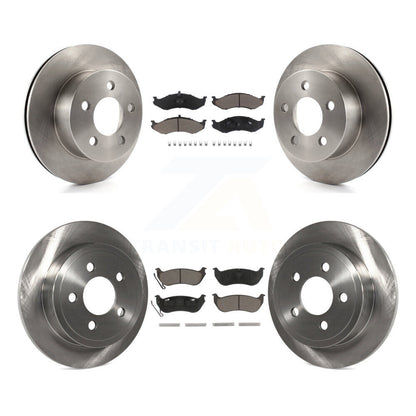Brake Rotor And Ceramic Pad Front Rear Kit For Jeep Wrangler TJ Disc rear brakes