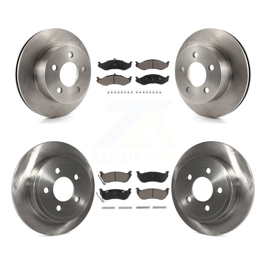 Brake Rotor And Ceramic Pad Front Rear Kit For Jeep Wrangler TJ Disc rear brakes