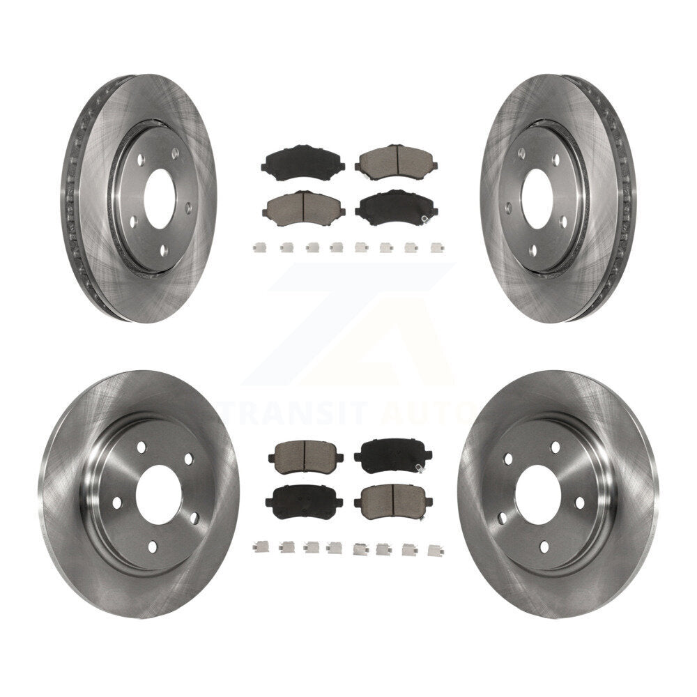 Brake Rotors Ceramic Pad Front Rear Kit For Dodge Grand Caravan Journey Chrysler