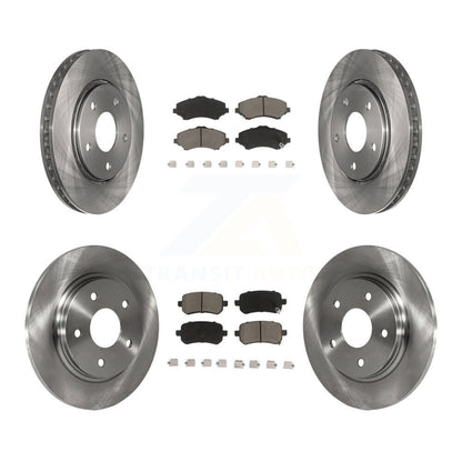 Brake Rotors Ceramic Pad Front Rear Kit For Dodge Grand Caravan Journey Chrysler
