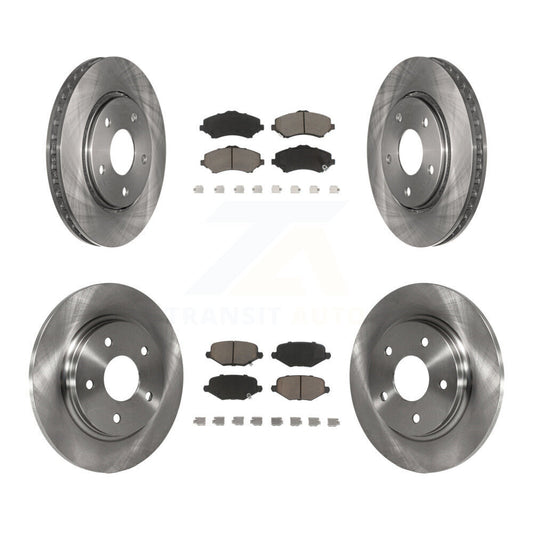 Brake Rotor & Ceramic Pad Front Rear Kit For Dodge Grand Caravan Chrysler Town