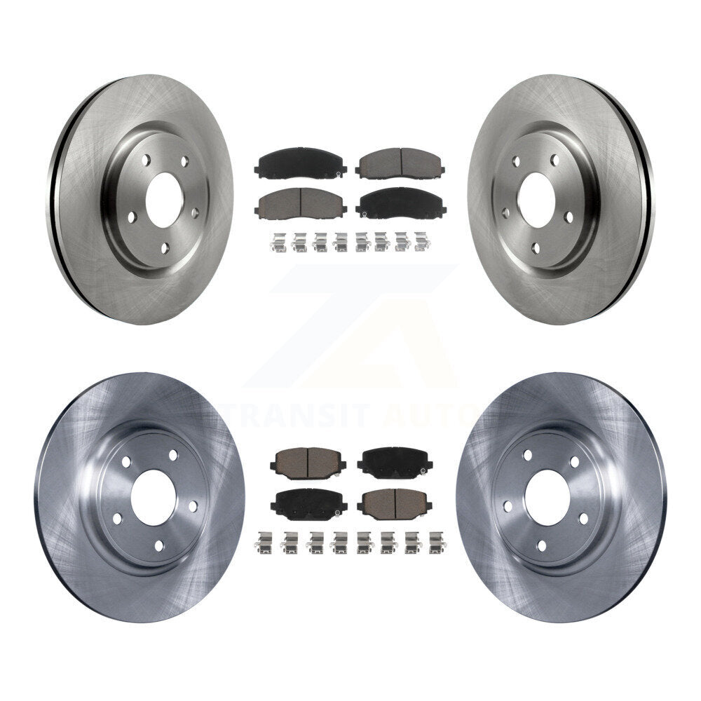 Brake Rotors Ceramic Pad Front Rear Kit For Dodge Grand Caravan Journey Chrysler