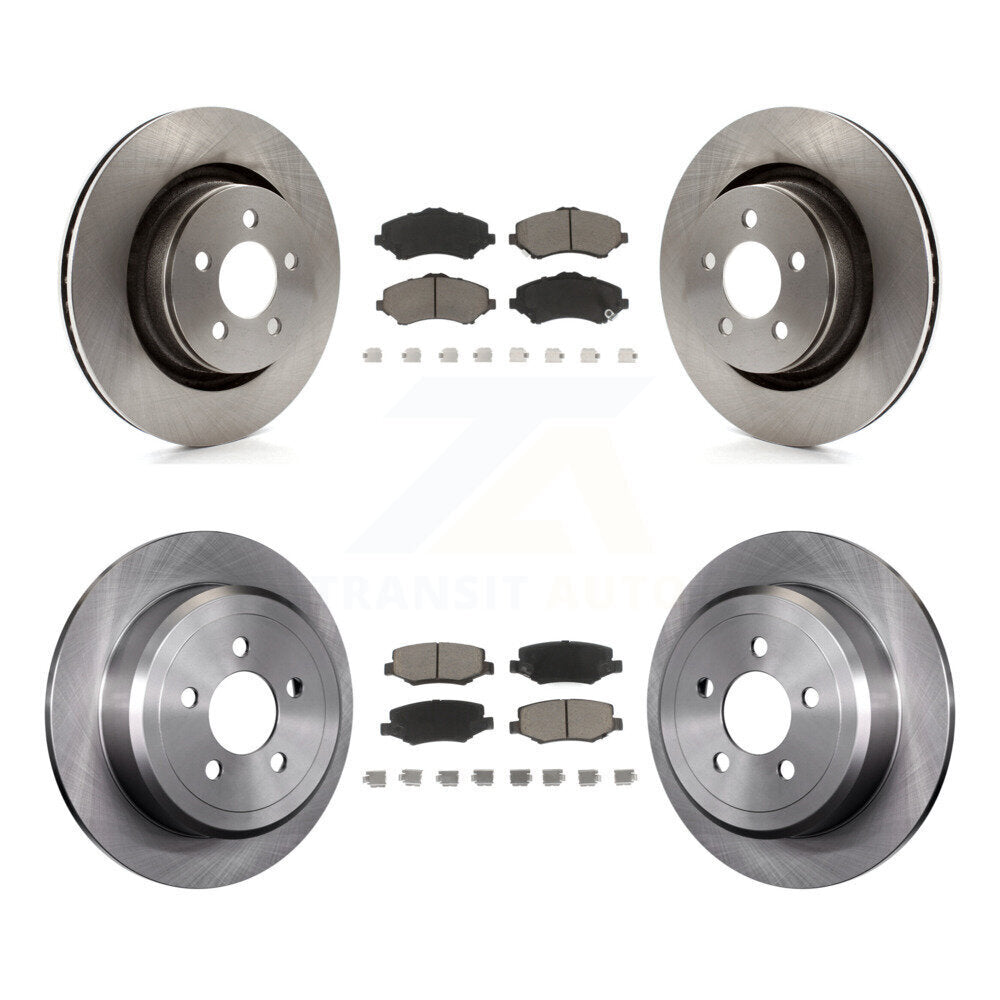 Disc Brake Rotors And Ceramic Pads Front Rear Kit For Jeep Liberty Dodge Nitro