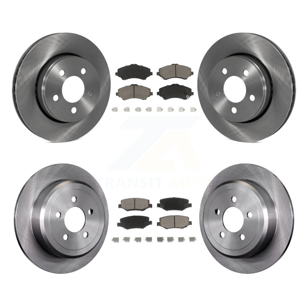 Disc Brake Rotors And Ceramic Pads Front Rear Kit For Jeep Liberty Dodge Nitro