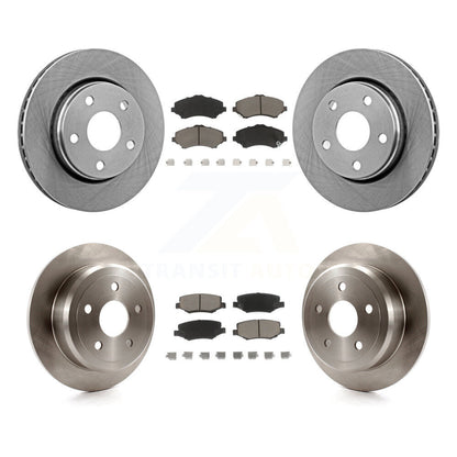 Disc Brake Rotors And Ceramic Pads Front Rear Kit For Jeep Wrangler