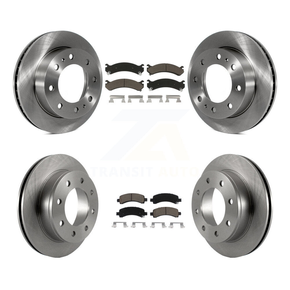 Brake Rotor And Ceramic Pad Front Rear Kit For Chevrolet Express 2500 GMC Savana