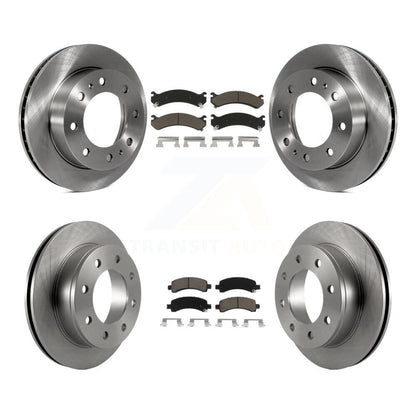 Brake Rotor And Ceramic Pad Front Rear Kit For Chevrolet Express 2500 GMC Savana