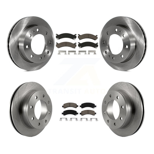 Brake Rotor And Ceramic Pad Front Rear Kit For Chevrolet Express 2500 GMC Savana