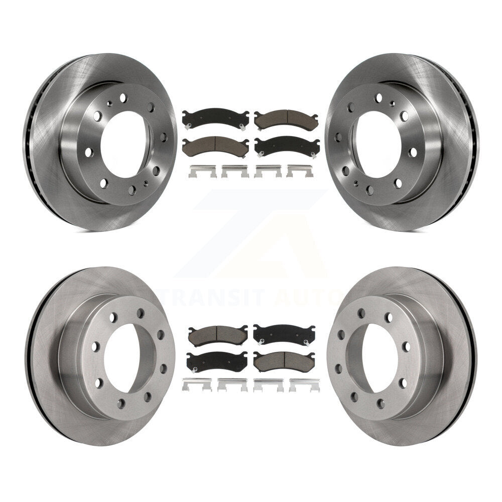 Brake Rotors Ceramic Pad Front Rear Kit For Chevrolet GMC Sierra 2500 HD 3500 XL