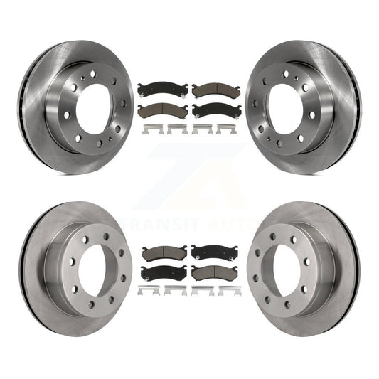 Brake Rotors Ceramic Pad Front Rear Kit For Chevrolet GMC Sierra 2500 HD 3500 XL