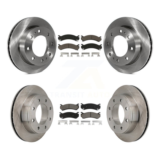 Brake Rotor & Ceramic Pad Front Rear Kit For Chevrolet GMC Sierra 2500 HD Hummer